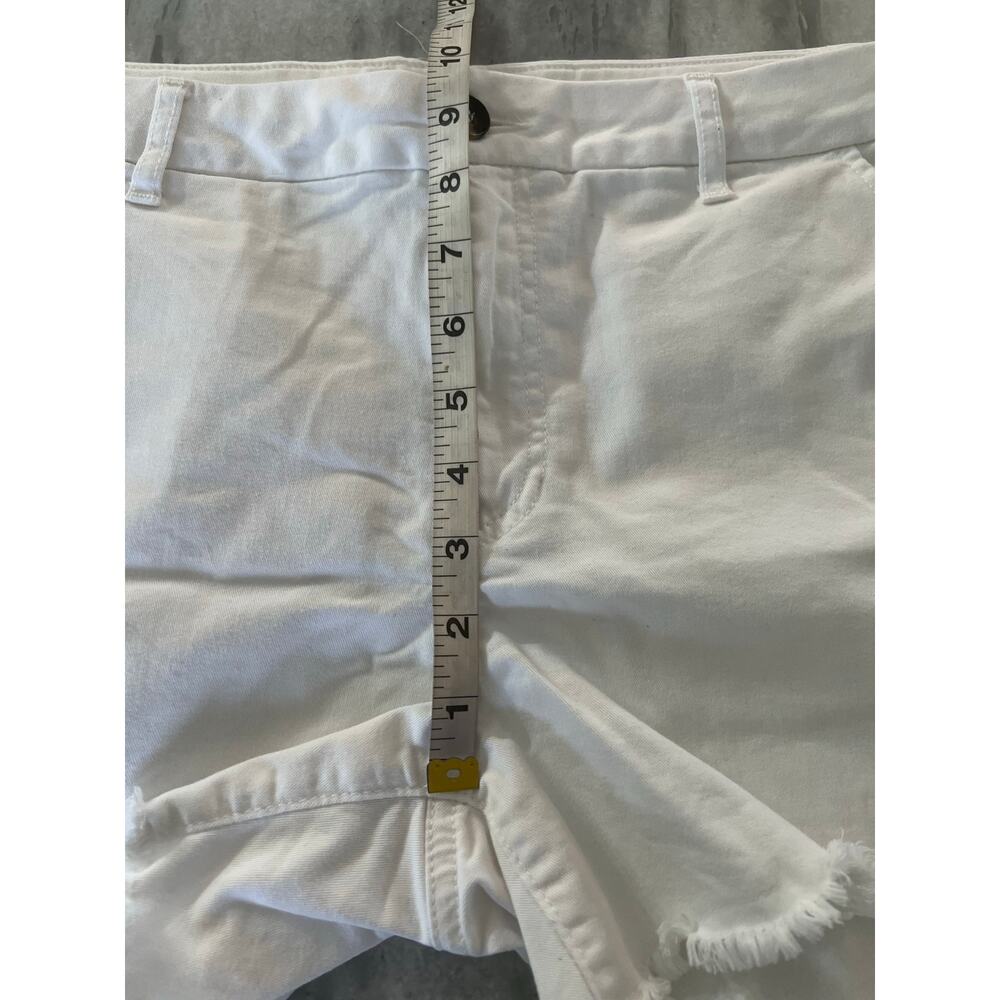 Sundry White Trouser Shorts Side Stripes Woman Size 28 Preppy Cut Offs Yacht - Picture 9 of 10